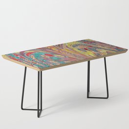 Kaleidoscopic Surrealistic Pattern In Multi Color Coffee Table