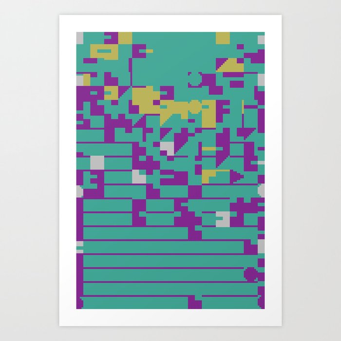 Abstract 8 Bit Art Art Print By Studiodestruct Society6