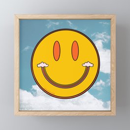 Rainbow Smiley Face Framed Mini Art Print