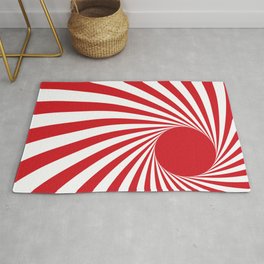 Rifled Sun Rug | Japanese, Red, Graphic, Geometric, Swirl, Digital, Patch, Stripes, Graphicdesign, Japan 