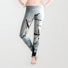 Abstract boat painting Leggings