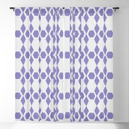 Lavender and White Honeycomb Pattern Blackout Curtain