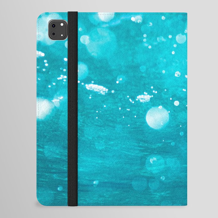 Underwater Bubbles with Sunlight in a Blue Ocean Pattern iPad Folio Case