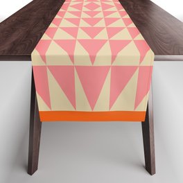 Bold Triangle Pattern in Pink and Orange Table Runner