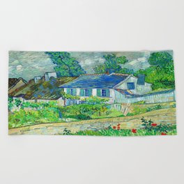 Vincent van Gogh Houses at Auvers, 1890 Beach Towel