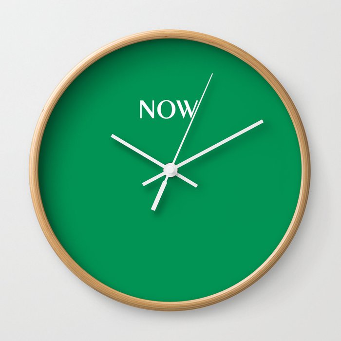 NOW FERN GREEN SOLID COLOR Wall Clock