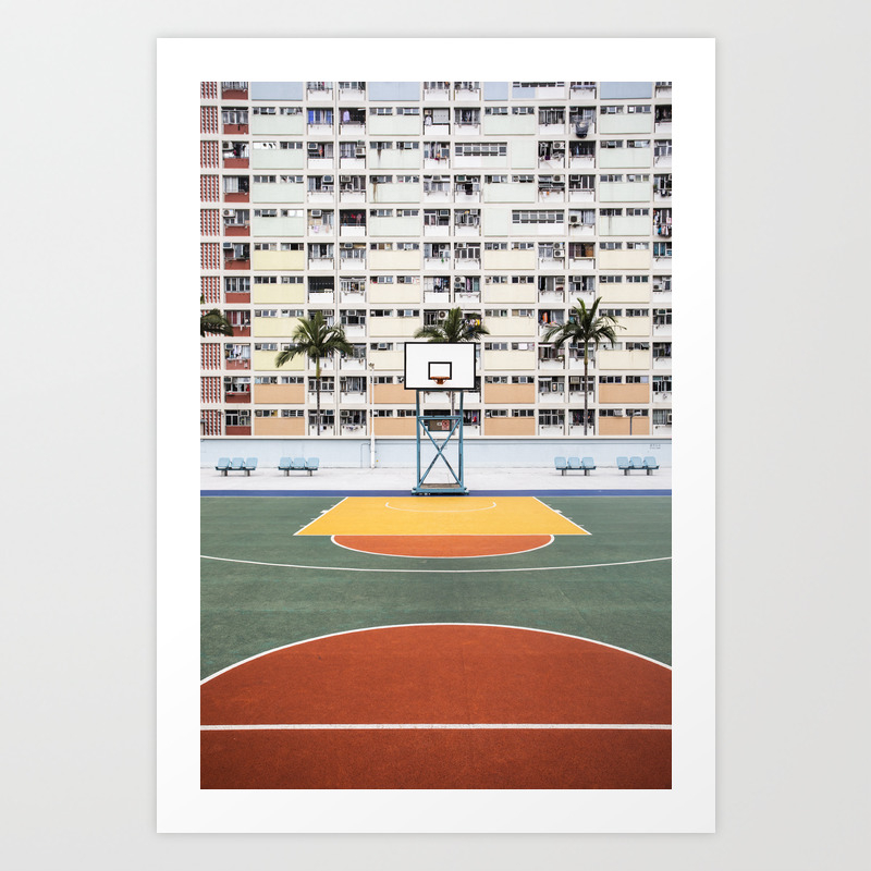 Basketball Court Art Print By Erasmus Society6