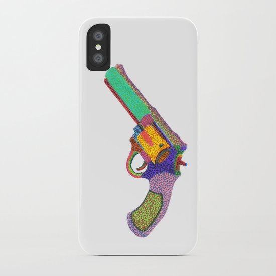 gun shoots color iPhone Case