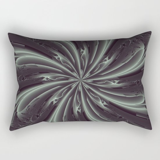 Out of the Darkness Fractal Bloom Rectangular Pillow