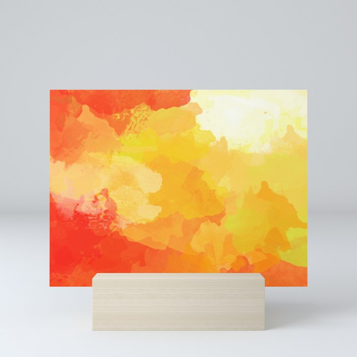 Colorful Abstract - red orange pattern Mini Art Print