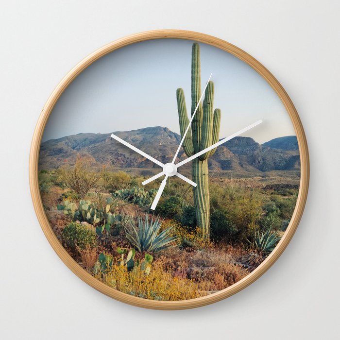 Spring in the Desert Wall Clock