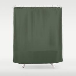 Dark Pine Green Solid Color Pairs Sherwin Williams SW 0065 Shower Curtain