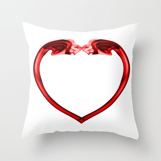 Love Smoke Red 2 Throw Pillow