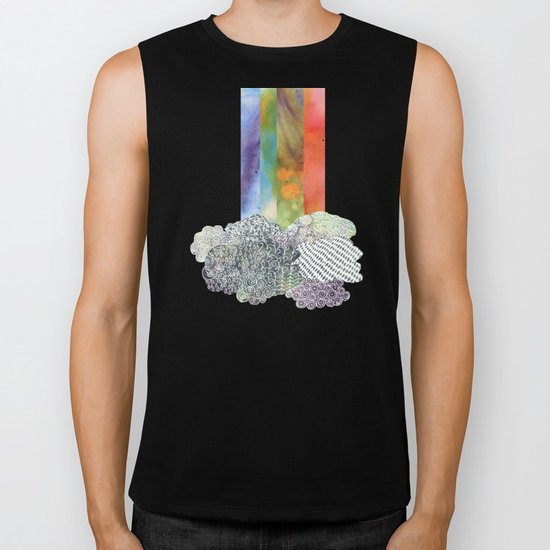 Clouds & Rainbow Biker Tank