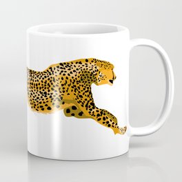Running Cheetah Cat Coffee Mug