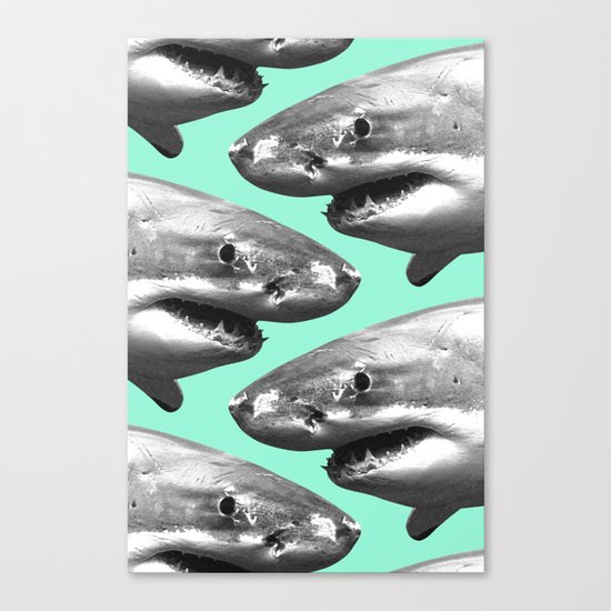 Shark pattern Canvas Print