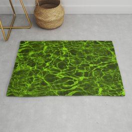 Neon Green Underwater Wavy Rippling Water Rug | Wave, Limegreen, Curated, Smoke, Neon, Water, Acidiclime, Abstract, Graphicdesign, Greenswirls 
