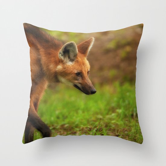 Wolf Strut Throw Pillow