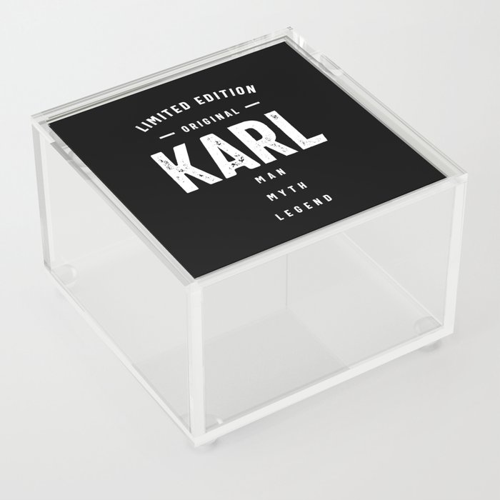 Mens Funny Personalized Name Karl Acrylic Box