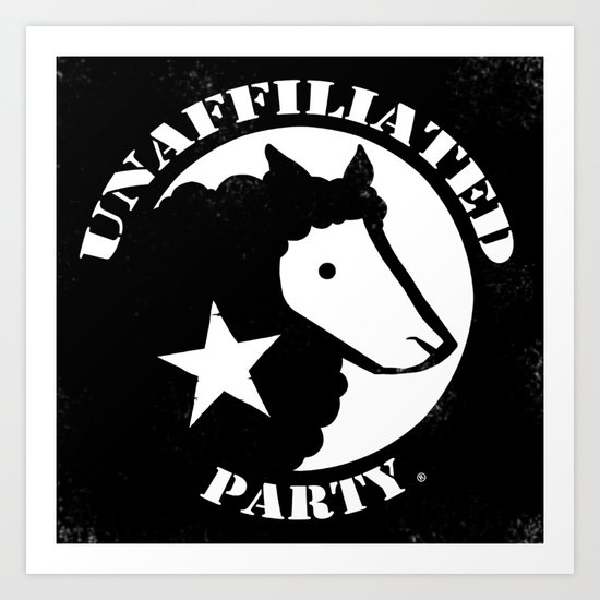 UNAFFILIATED PARTY STENCIL Art Print