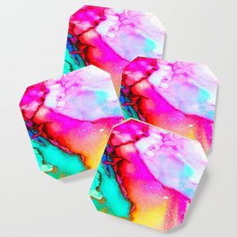 Colorful Marble Pattern Coaster
