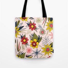 funky floral Tote Bag