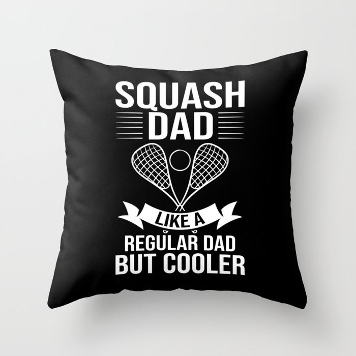 Squash Sport Game Ball Racket Court Player Throw Pillow