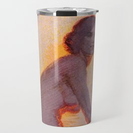 "They are calm, clear, well possess'd of themselves" Leaves of Grass by Margaret Cook Travel Mug