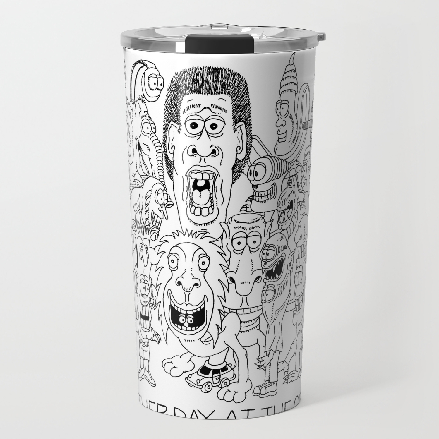 Office Cartoon Drawing Travel Mug By Fromthemindofbob Society6