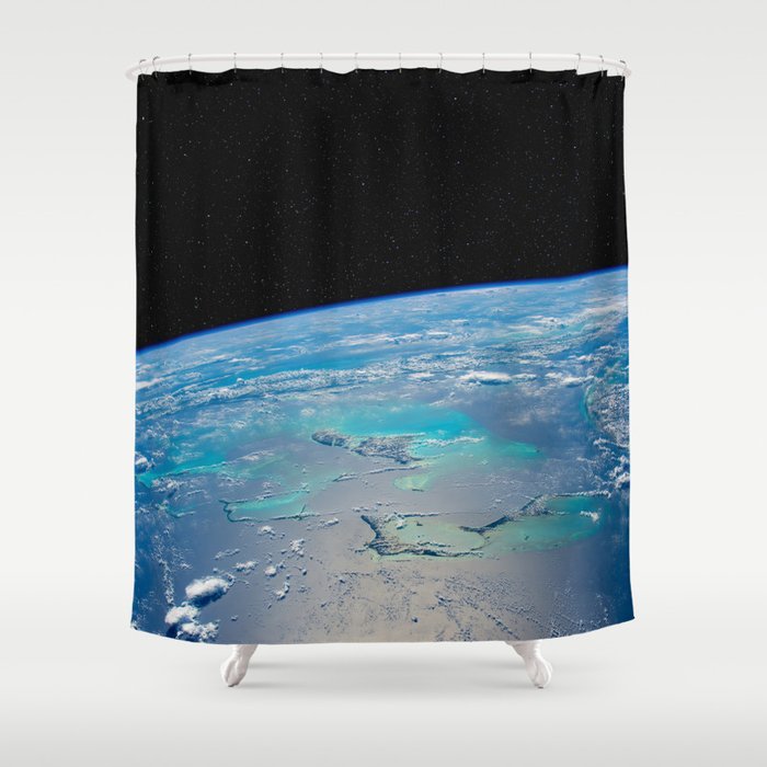 Caribbean Sea from space Shower Curtain