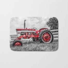 IH 240 Side View Selective Red Farmall Tractor Bath Mat | 240, Vintage, Harvester, International, Nostalgia, Country, Farm, Photo, Ih, Farming 