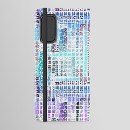 vibrant blue purple ink marks hand-drawn collection Android Wallet Case