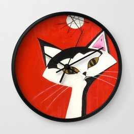 Retro Kitty "Spike" Wall Clock