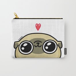 Mochi the pug loves you Carry-All Pouch | Pug, Amor, Mops, Puppyeyes, Pugs, Cute, Adorable, Puppy, Valentines, Drawing 