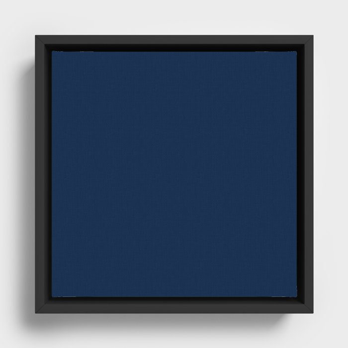 Dark Eclipse Blue Framed Canvas