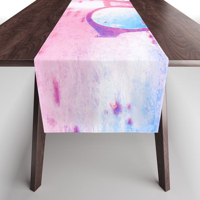 sunset glasses vaporwave impressionism painted realistic still life Table Runner