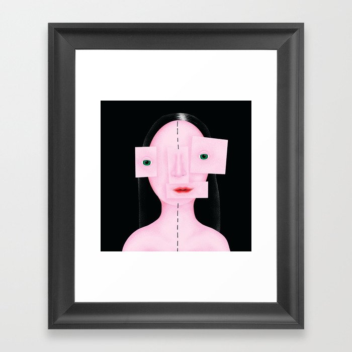 asymmetrical girl Framed Art Print