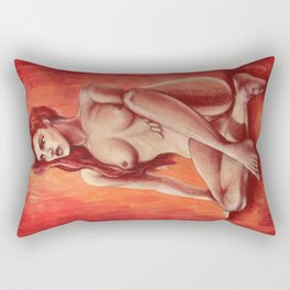 Red Taste / Nude Woman Series Rectangular Pillow