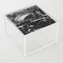1920's original Madison Square Garden neon marquee front entrance black and white photograph Acrylic Box