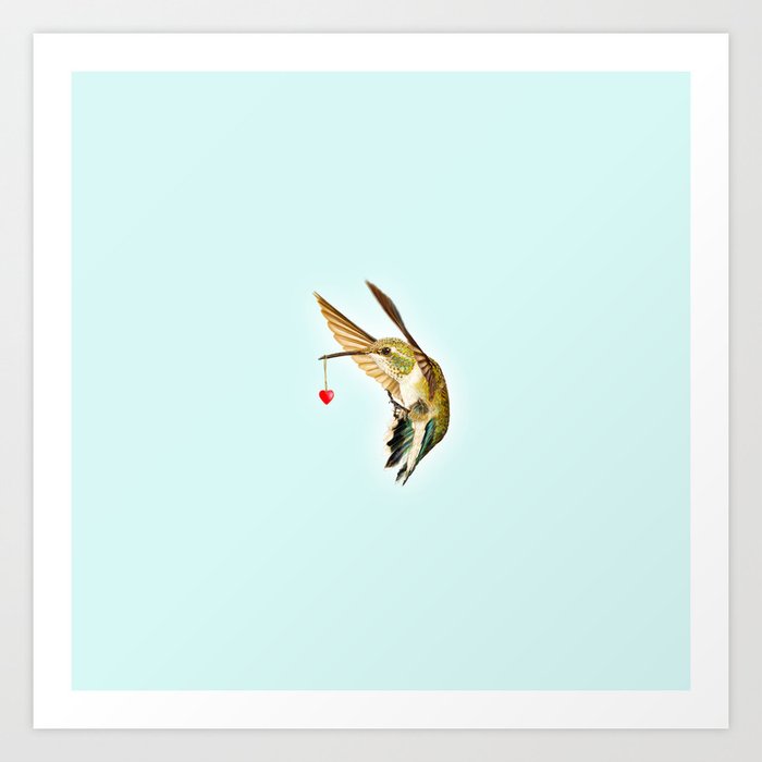 Humming Heart Art Print