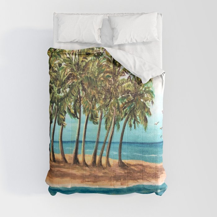 Private Island Painting Comforter