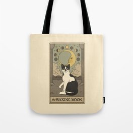 The Waxing Moon Cat Tote Bag