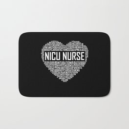 NICU Nurse - Heart Bath Mat | Love, Lover, Neonatal, Newborn, Idea, Present, Gift, Graphicdesign, Registered, Gifts 