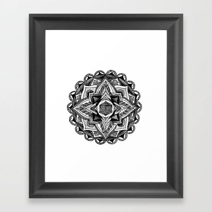 Mandala Circles Framed Art Print