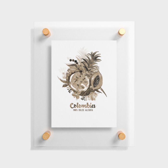 Fruits of Colombia | Frutas Colombianas | Sepia Floating Acrylic Print