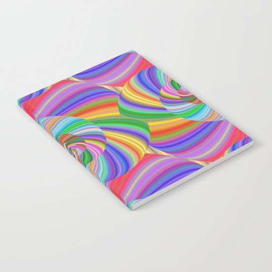 Color spiral pattern Notebook