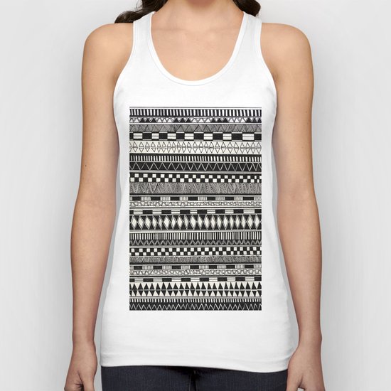 black//white Unisex Tank Top