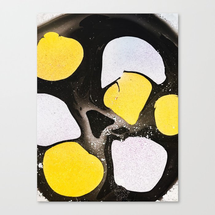 Dino Eggs Marble Painting Canvas Print By Sadiefienberg Society6
