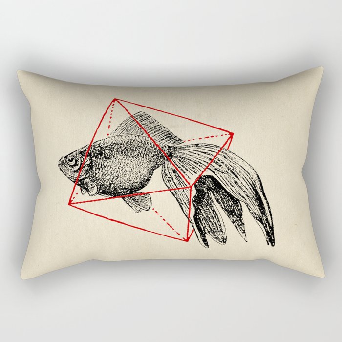 Fish In Geometrics III Rectangular Pillow