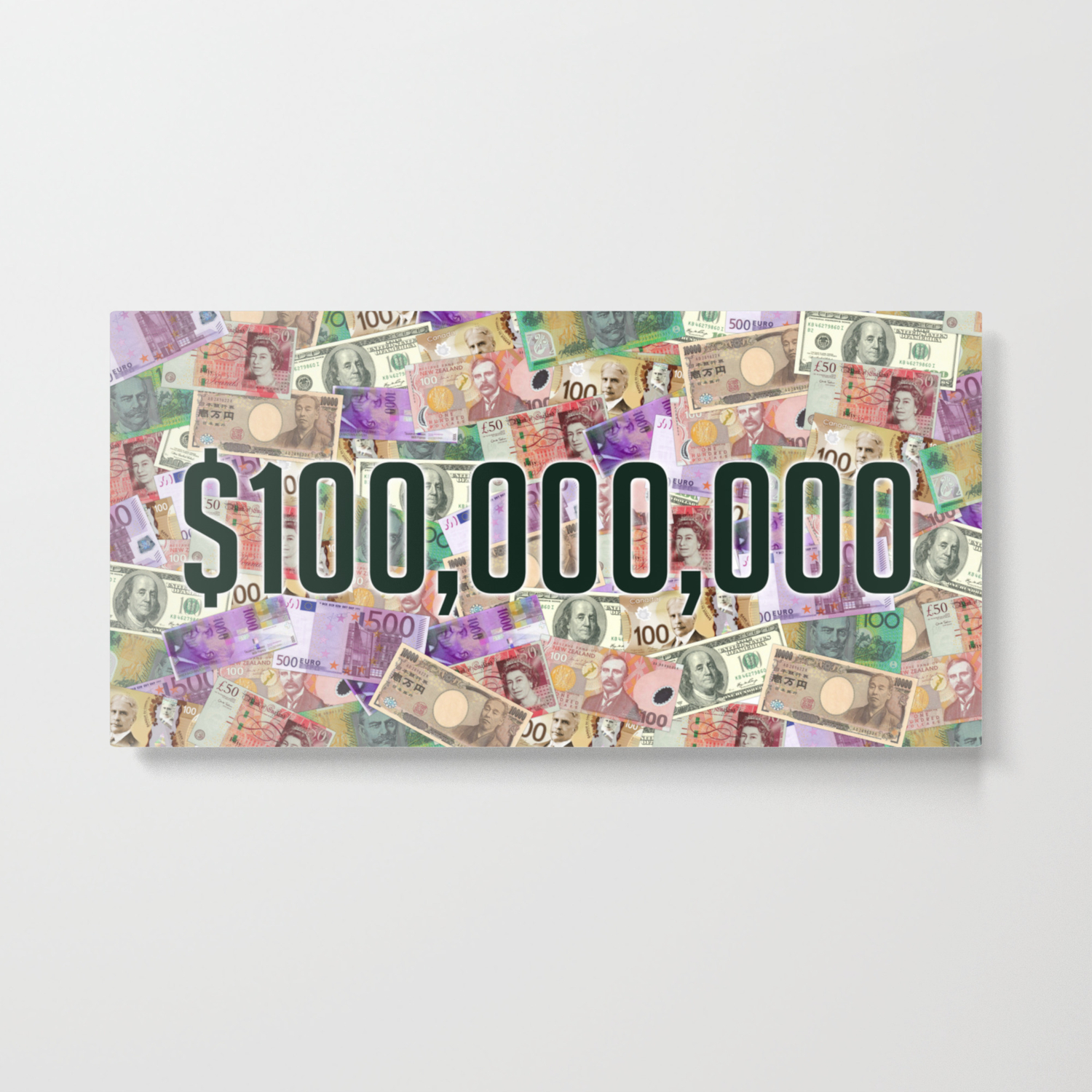 100 000 000 Metal Print By Bigprint Society6